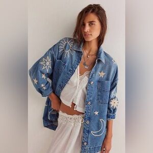 Free People We the Free Madison City Embroidered Jacket